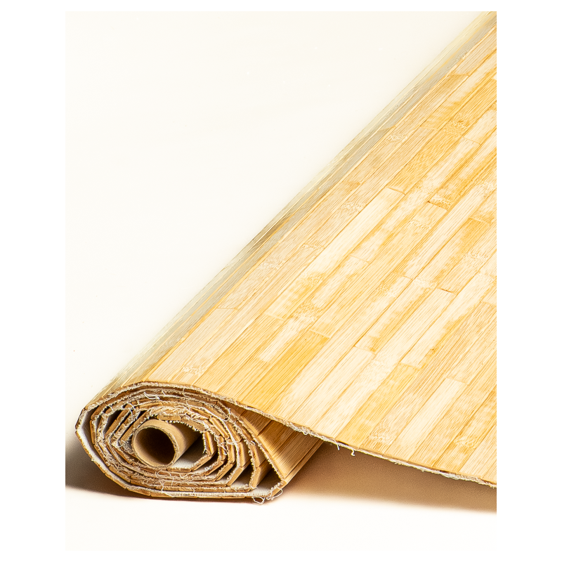 Natte Bambou Latte Coupée 20mm sur Tissu