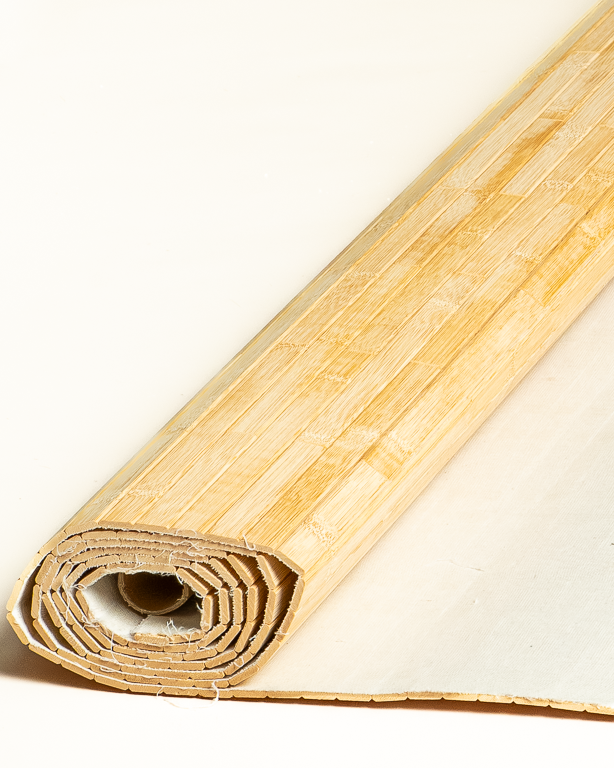 Natte Bambou Latte Coupée 20mm sur Tissu