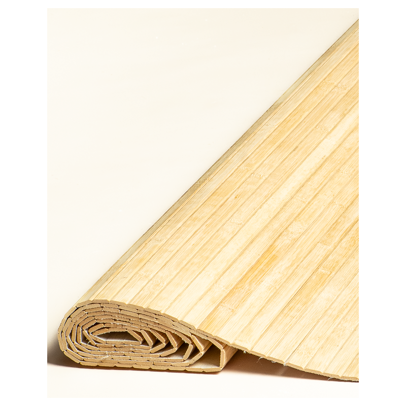 Natte Bambou Latte Droite 20mm sur Tissu