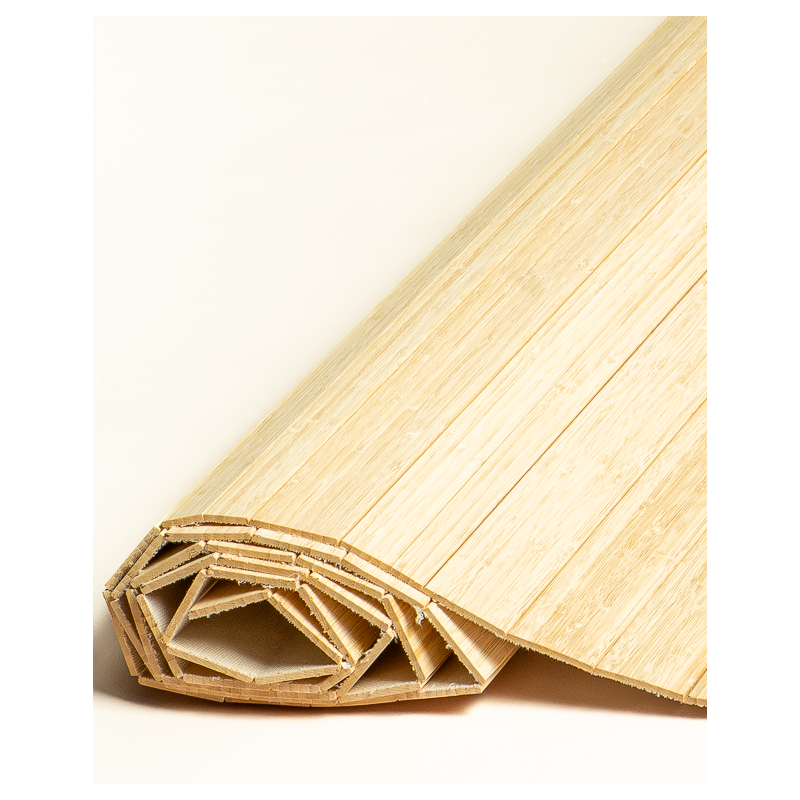 Natte Bambou Latte Droite 50mm sur Tissu