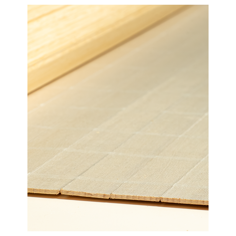 Natte Bambou Latte Droite 50mm sur Tissu