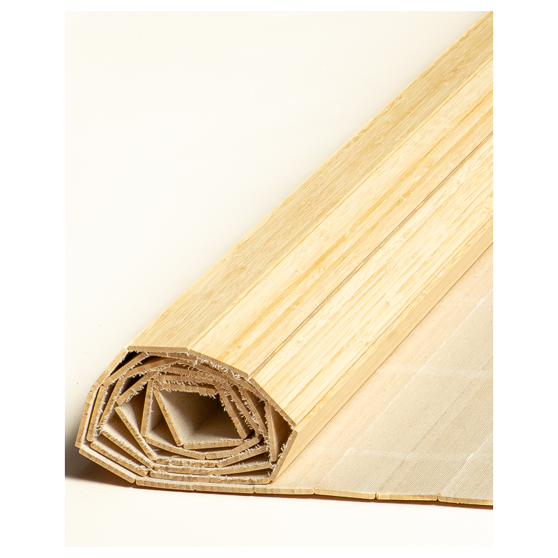 Natte Bambou Latte Droite 50mm sur Tissu