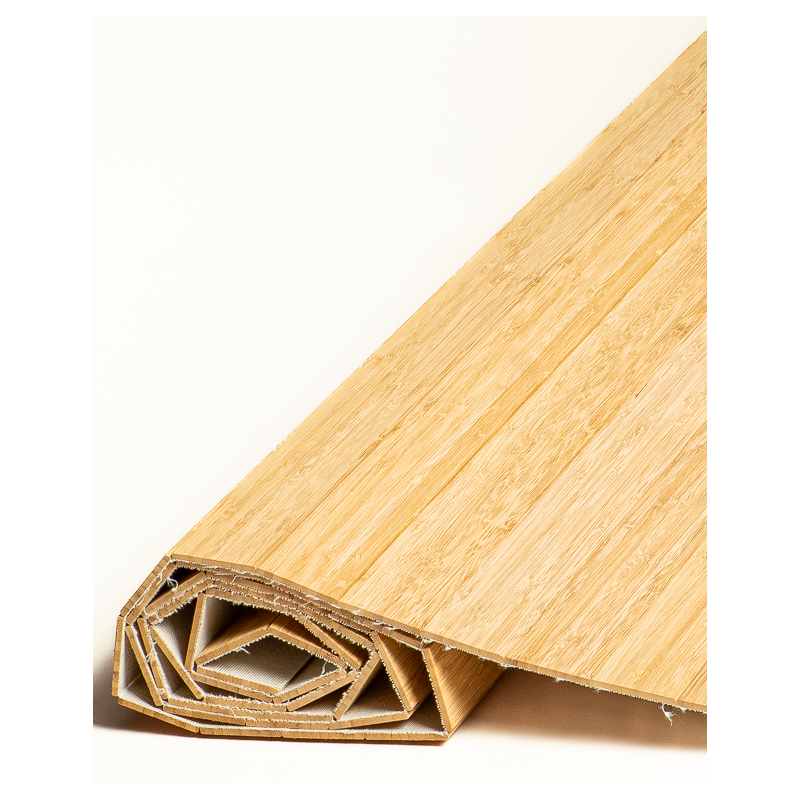 Natte Bambou Latte Droite Fumée 50mm sur Tissu
