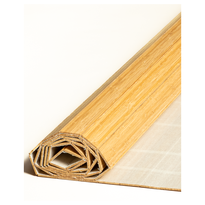 Vertical Bamboo Lath Weaving 50mm Smoked glued/textile 