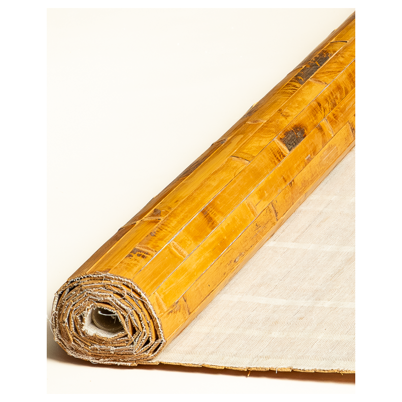 Tissage Bambou Marron Tigré Latte 