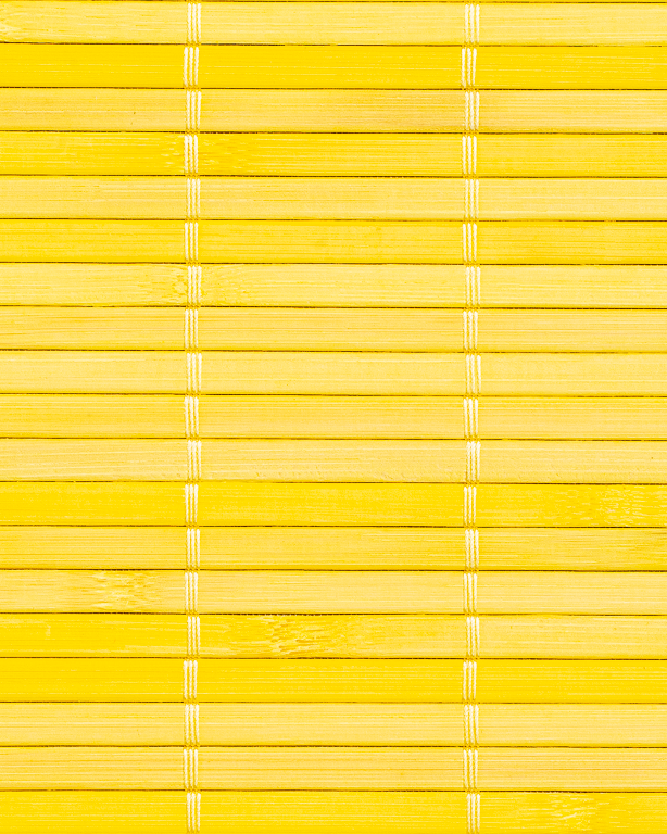 Natte Bambou 7mm Jaune sur Tissu 