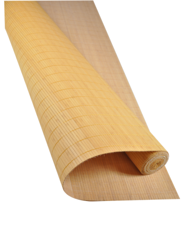 Natte Bambou 7mm Moutarde sur Tissu 