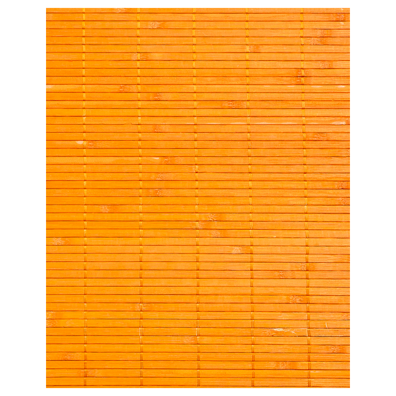 Bamboo mat Glued on textile 7mm Orange color 