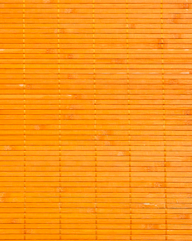 Bamboo mat Glued on textile 7mm Orange color 