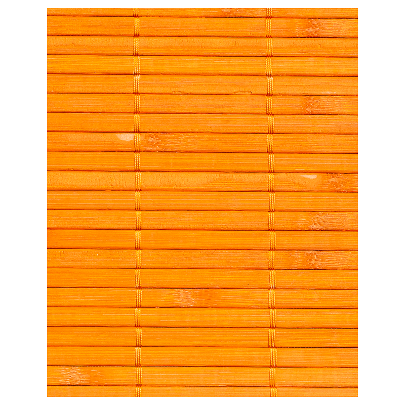 Natte Bambou 7mm Orange sur Tissu