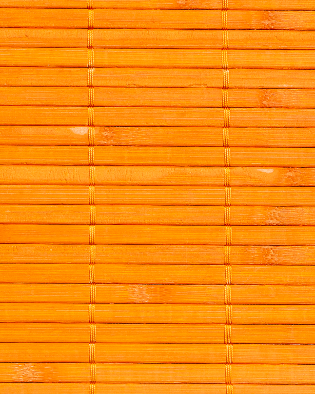 Bamboo mat Glued on textile 7mm Orange color 