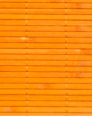 Bamboo mat Glued on textile 7mm Orange color 