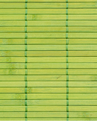 Natte Bambou 7mm Vert Anis sur Tissu