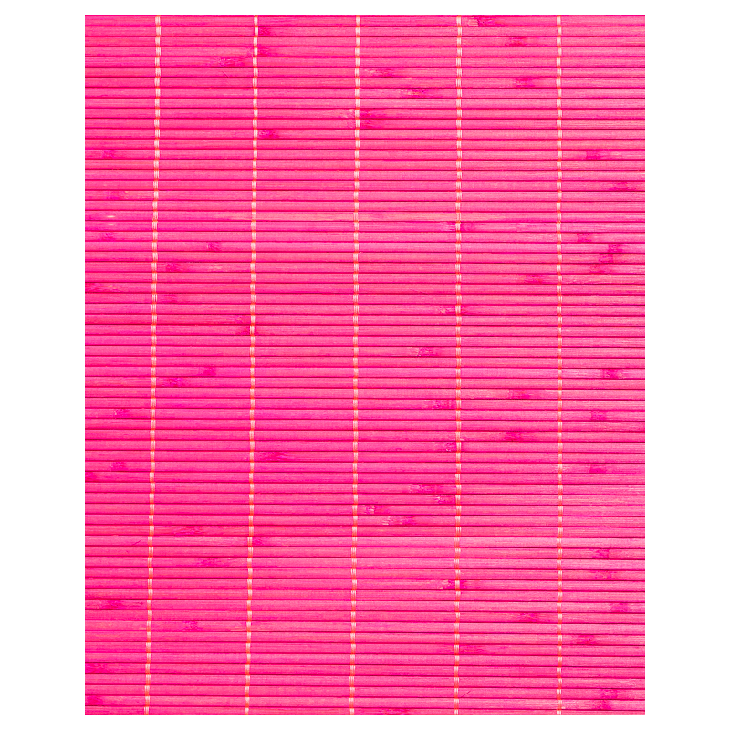 Fuschia Tatami Bamboo mat 4.5 mm Glued on textile