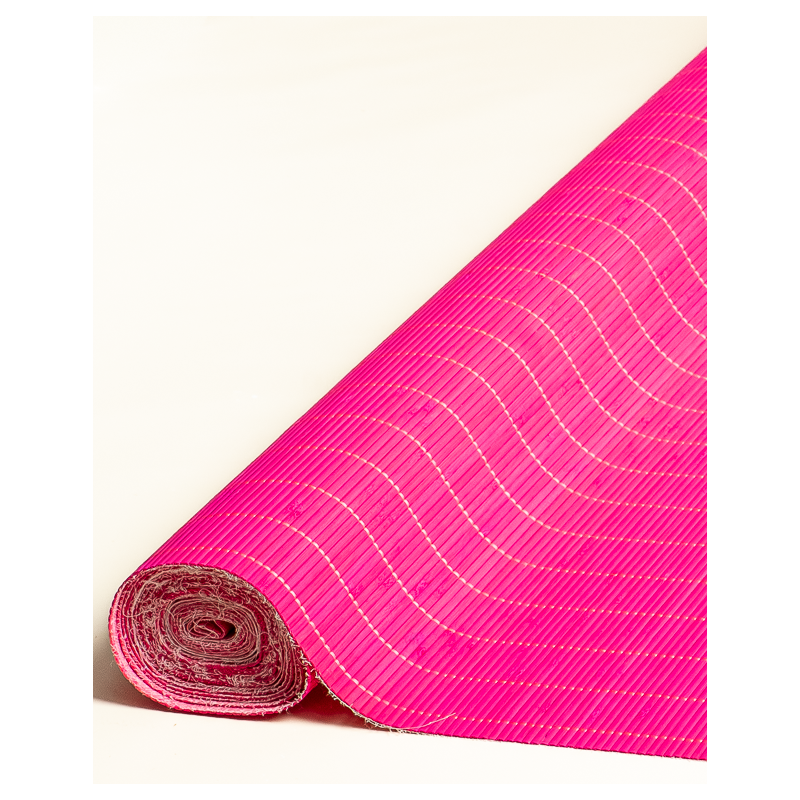 Tatami Bambou 4.5mm Fuschia sur Tissu 