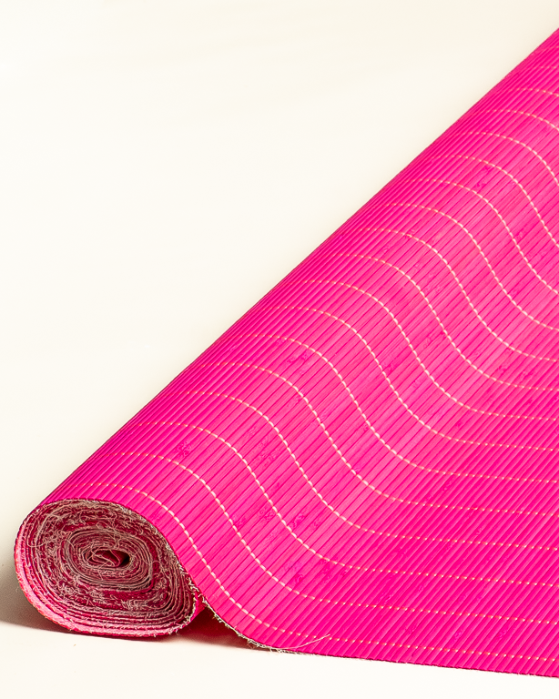 Tatami Bambou 4.5mm Fuschia sur Tissu 