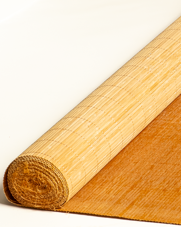 Tatami Bamboo mat 4.5 mm Smoked Glued on textile