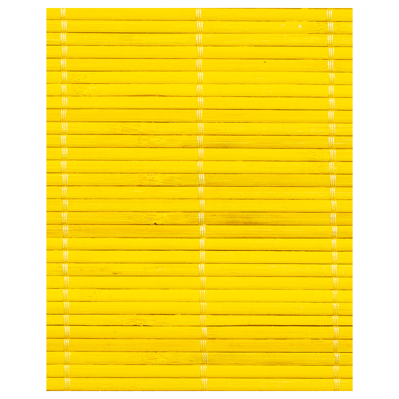 Yellow Tatami Bamboo mat Glued on textile 4.5 mm
