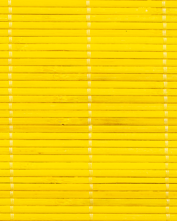 Yellow Tatami Bamboo mat Glued on textile 4.5 mm