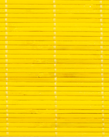 Yellow Tatami Bamboo mat Glued on textile 4.5 mm