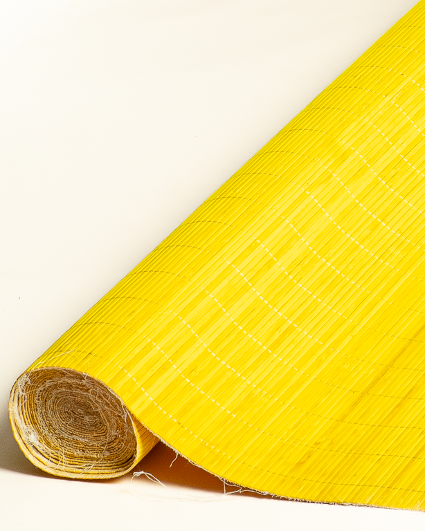 Tatami Bambou 4.5mm Jaune sur Tissu