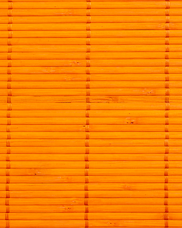 Orange Tatami Bamboo mat Glued on textile 4.5 mm