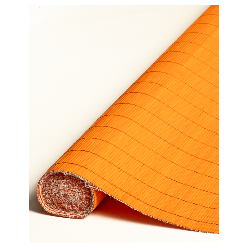 Tatami Bambou 4.5mm Orange sur Tissu