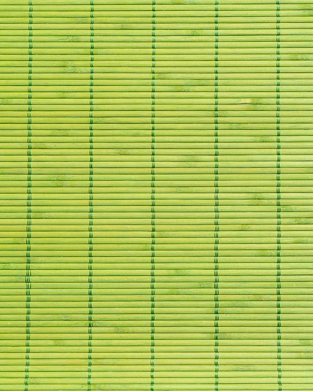 Green Tatami Bamboo mat 4.5 mm Glued on textile