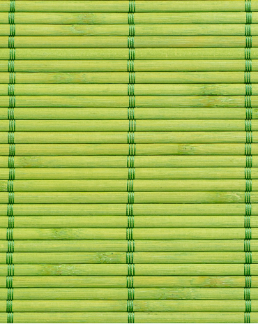 Green Tatami Bamboo mat 4.5 mm Glued on textile