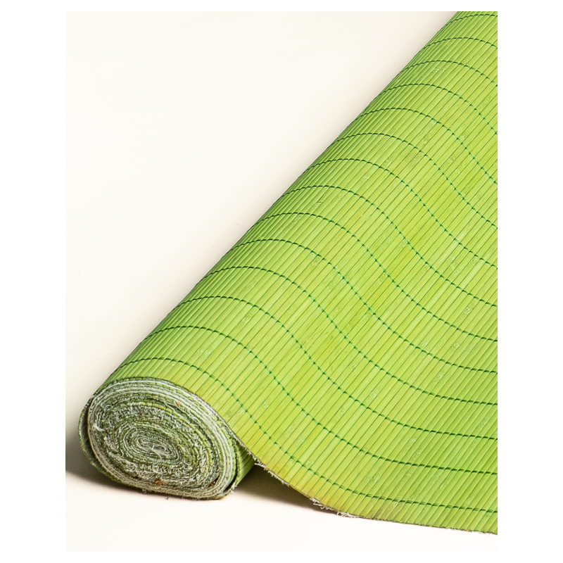 Green Tatami Bamboo mat 4.5 mm Glued on textile