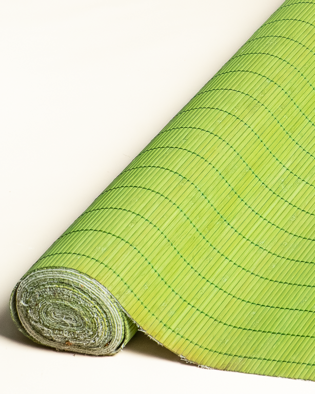 Green Tatami Bamboo mat 4.5 mm Glued on textile