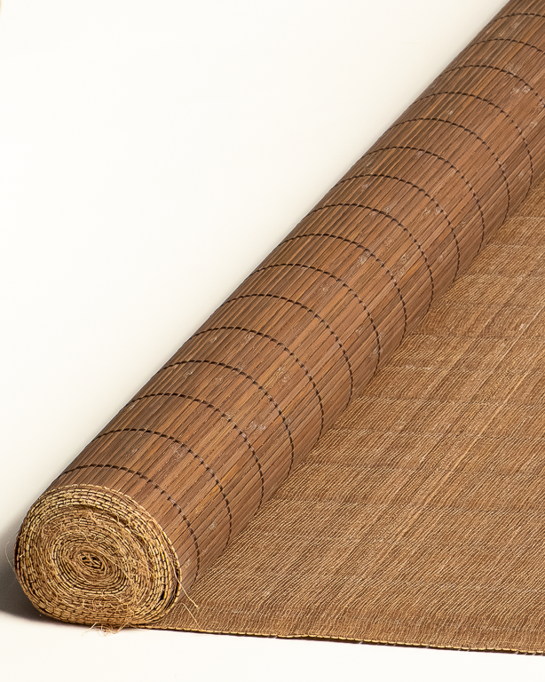 Wengé Tatami Bamboo mat 4.5 mm Glued on textile