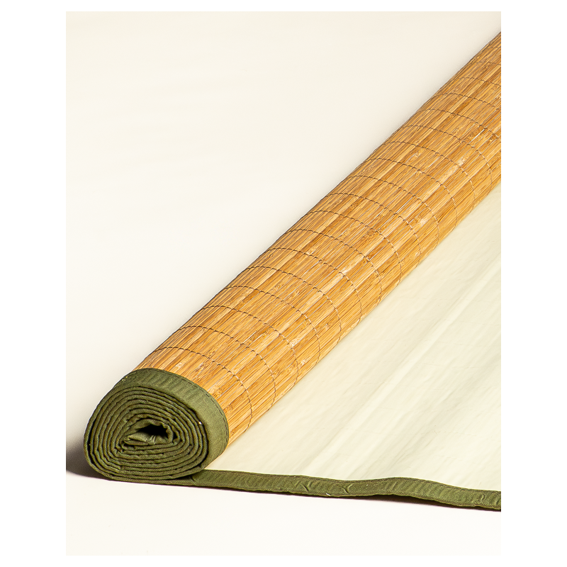 Carpet Bamboo mat Brown fringe 