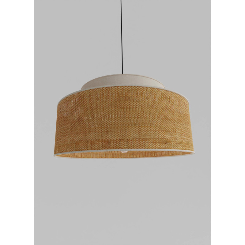 Fine-Mesh Raffia Weave Natural & Amber | Maison Douineau