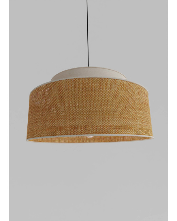 Fine-Mesh Raffia Weave Natural & Amber | Maison Douineau