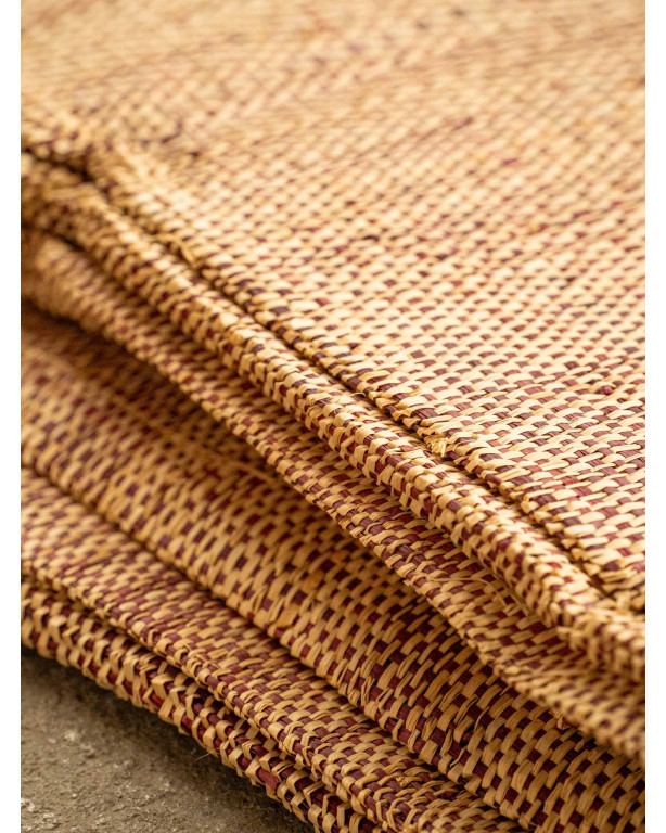Fine-Mesh Weave Natural & Sandalwood | Maison Douineau