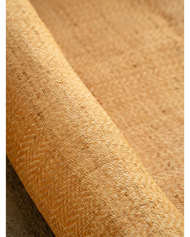 Chevron Raffia Weave Natural & Rattan | Maison Douineau
