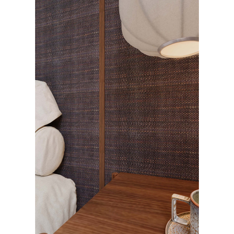 Fine-Mesh Raffia Weave Charcoal | Maison Douineau