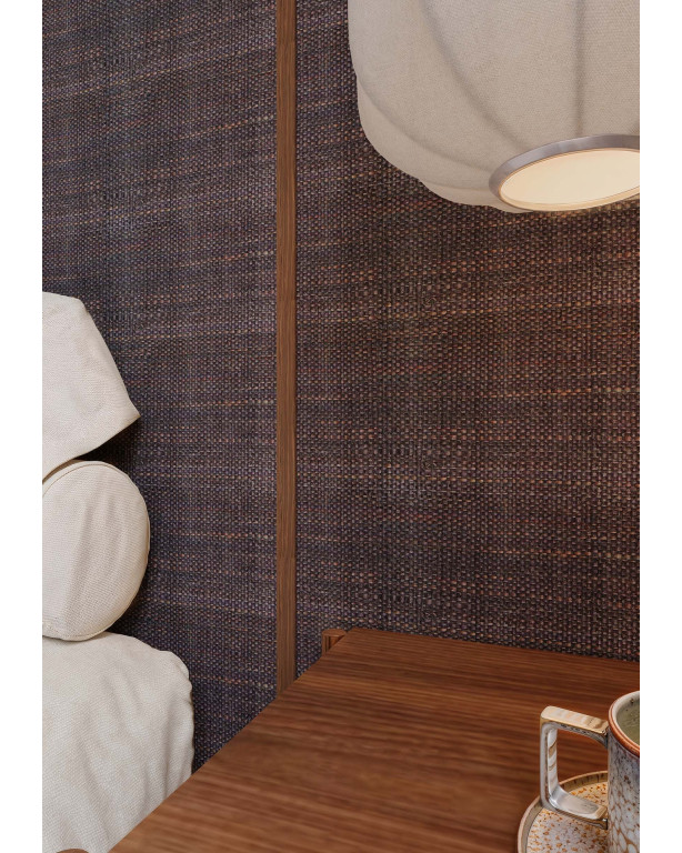 Fine-Mesh Raffia Weave Charcoal | Maison Douineau