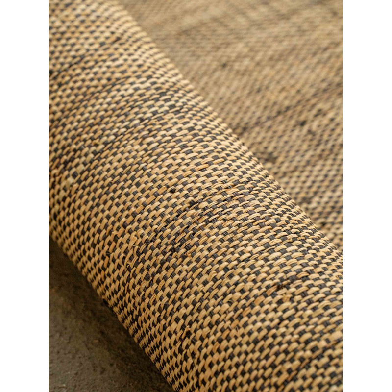 Fine-Mesh Raffia Weave Natural & Indigo | Maison Douineau