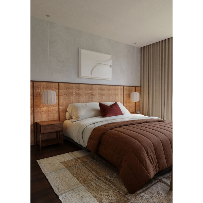 Tissage Raphia Chevron Acajou | Maison Douineau