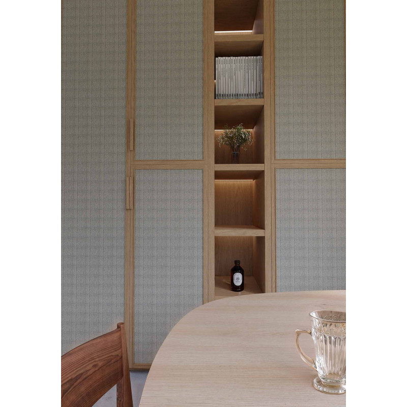 Chevron Raffia Weave Smoke | Maison Douineau