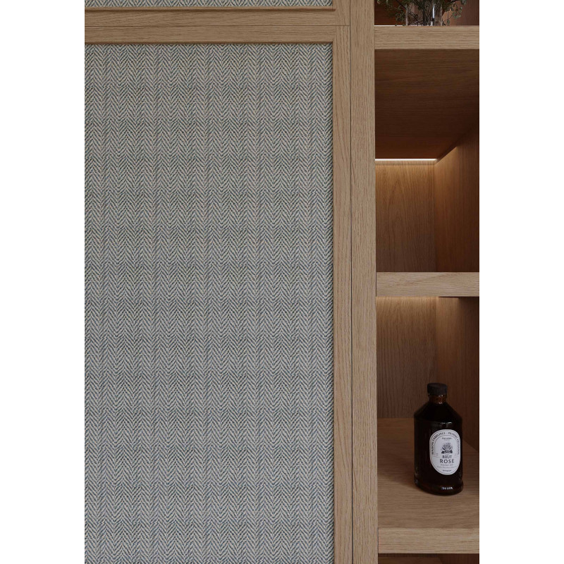 Chevron Raffia Weave Smoke | Maison Douineau