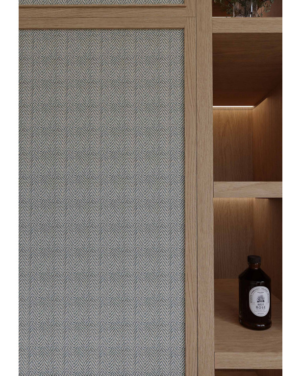 Tissage Raphia Chevron Fumée | Maison Douineau