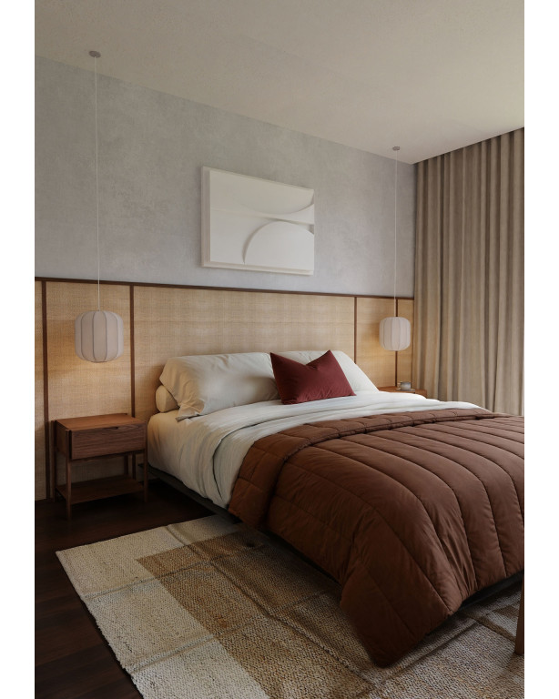 Chevron Raffia Weave Linen | Maison Douineau