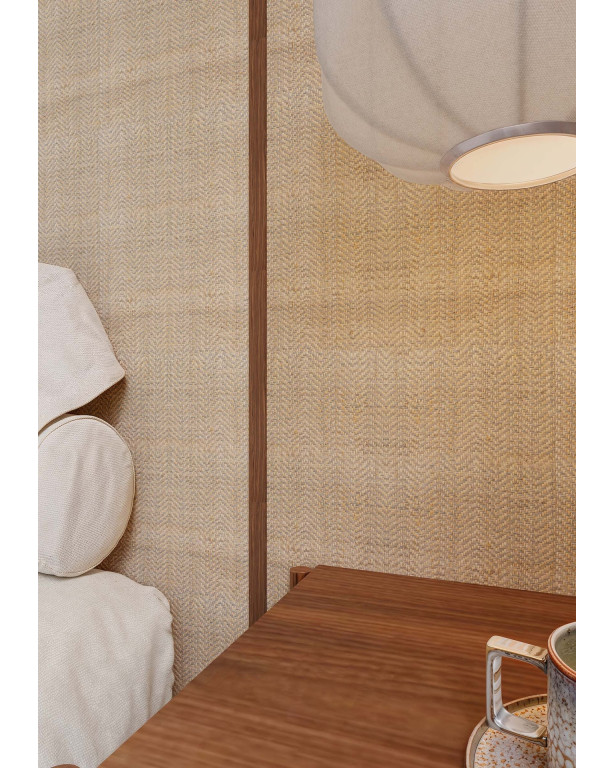 Chevron Raffia Weave Linen | Maison Douineau