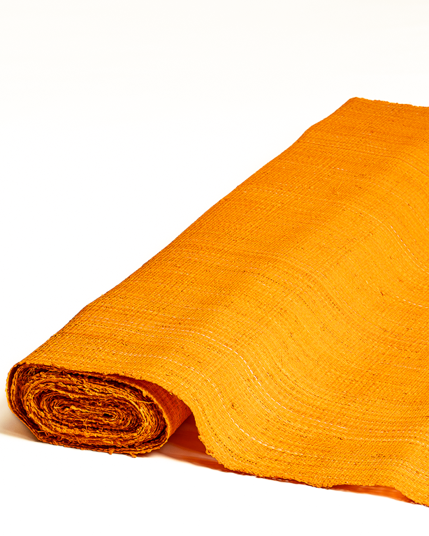 Tight-Mesh Raffia Weave Orange | Maison Douineau