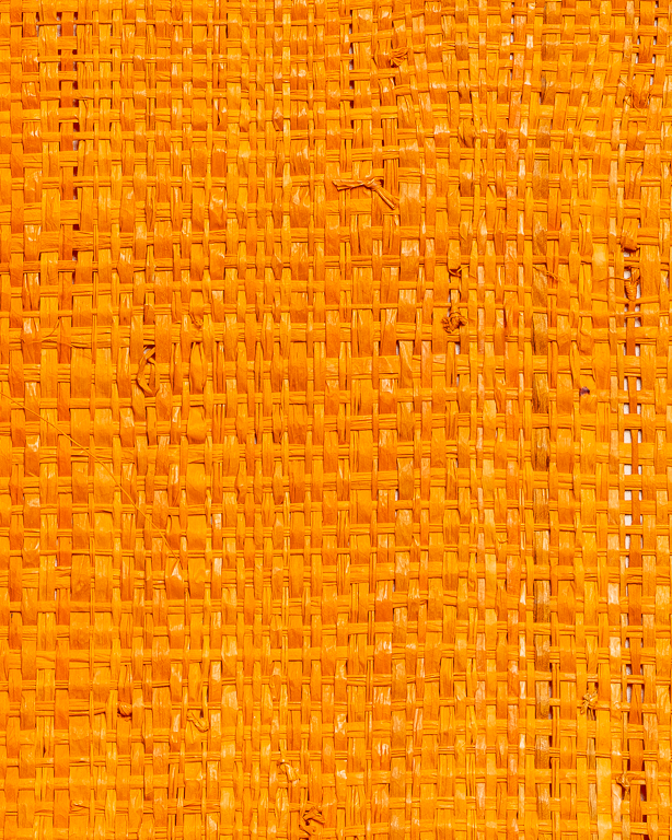Tight-Mesh Raffia Weave Orange | Maison Douineau