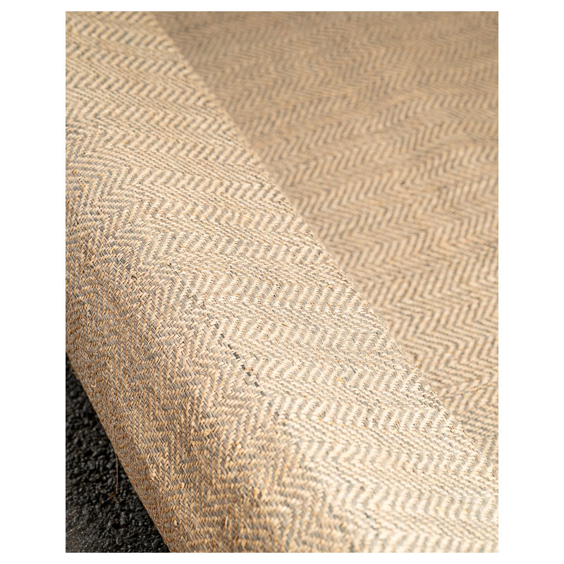 Chevron Raffia Weave Linen | Maison Douineau