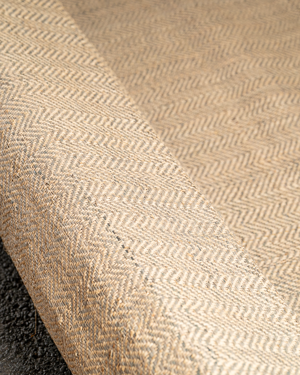 Chevron Raffia Weave Linen | Maison Douineau